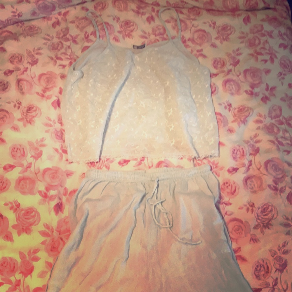 Linen crop top & pants